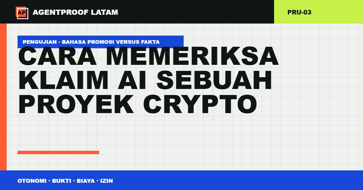 Cara memeriksa klaim AI sebuah proyek Crypto